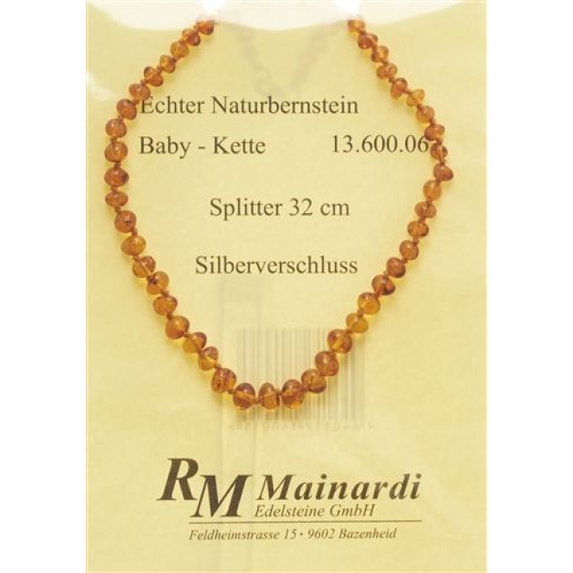 Mainardi янтарь Babykette Splitter 32см Silberverschluss