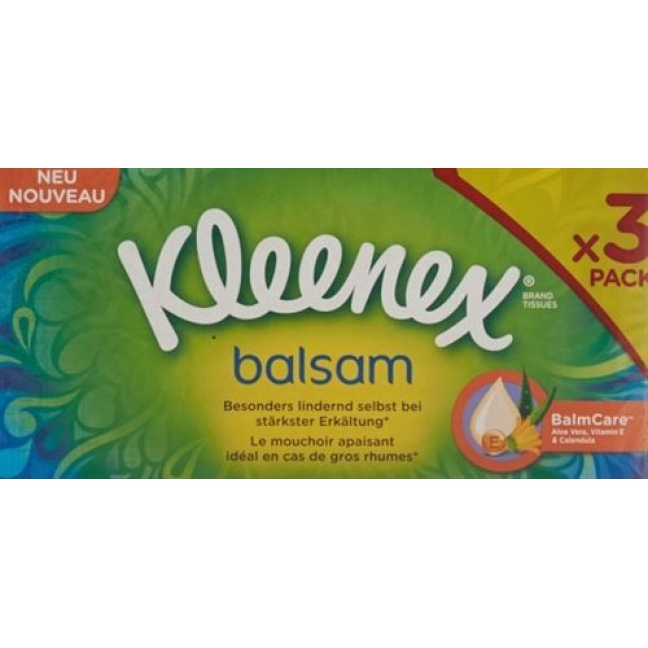 Kleenex косметические салфетки бальзам Trio Box