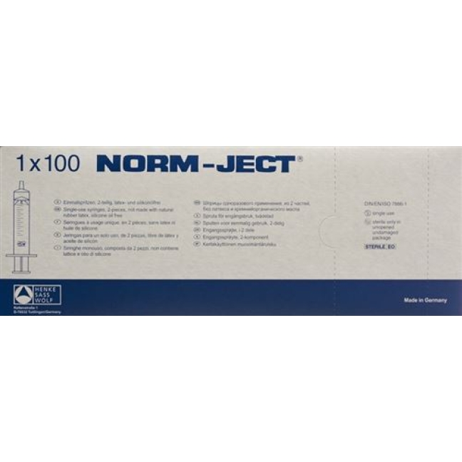 Hsw Spritze Norm-Ject 10мл 2-teilig Zentrisch 100 штук