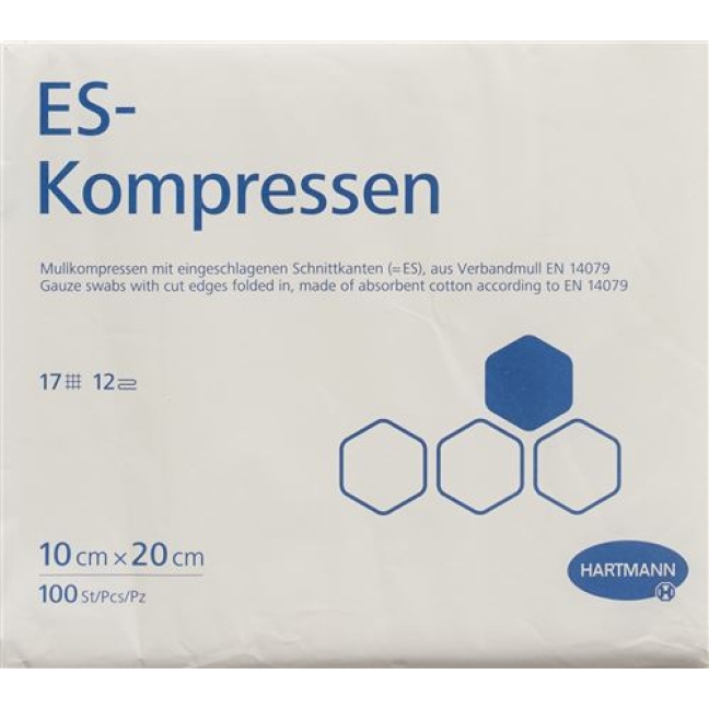 Hartmann Es Kompressen 12-fach 10x20см в пакетиках 100 штук