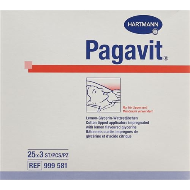 Pagavit Glyc Mundpflegestabchen 25 пакетиков 3 штуки