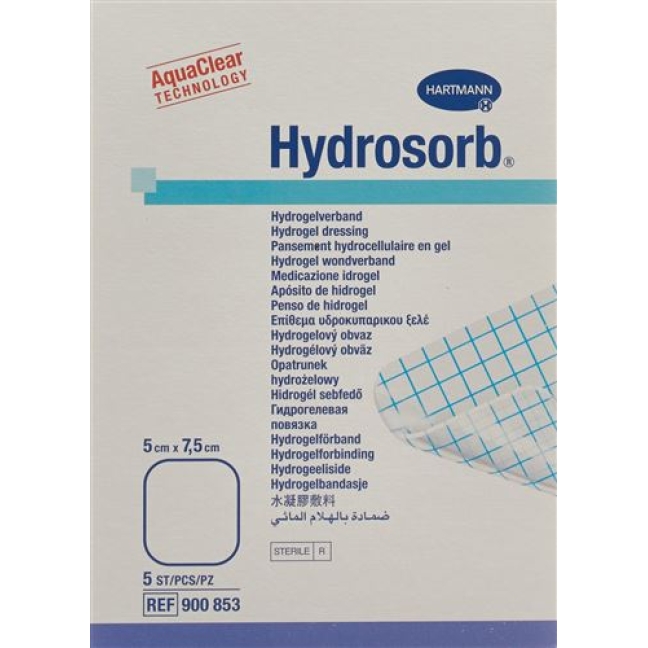 Hydrosorb Hydrogel Verband 5x7.5см стерильный 5 штук