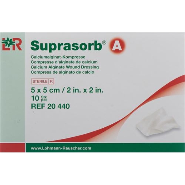 Suprasorb A Calcium Alginat Kompressen 5смx5см 10 штук