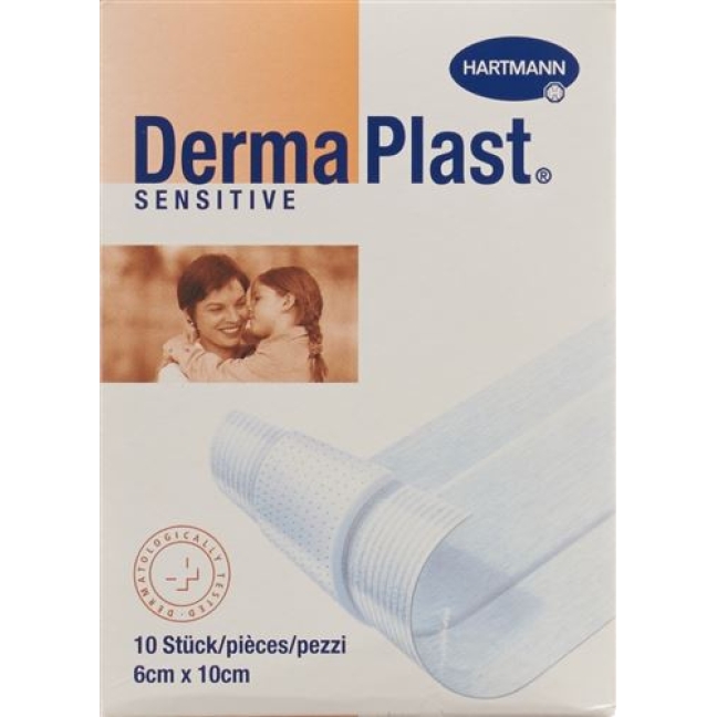 Dermaplast Sensitive Schnellverband Weiss 6x10см 10 штук