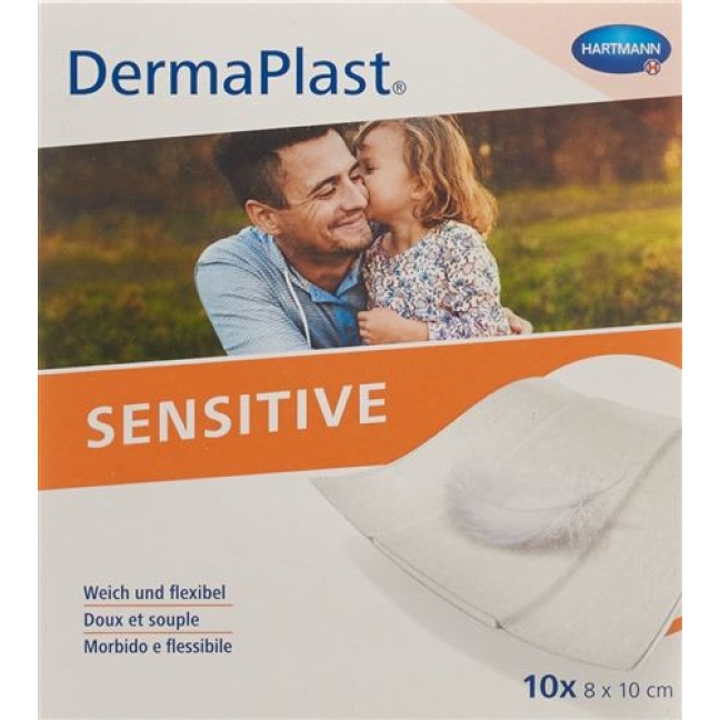 Dermaplast Sensitive Schnellverband Weiss 8x10см 10 штук