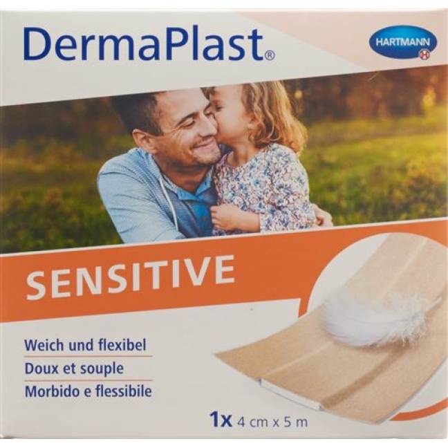 Dermaplast Sensitive Schnellverband телесный цвет 4смx5m рулон