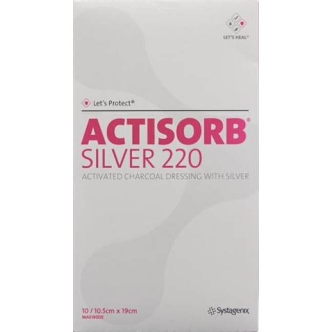 Let’s Protect Actisorb Silver 220 Kohleverband 19x10.5см 10 штук