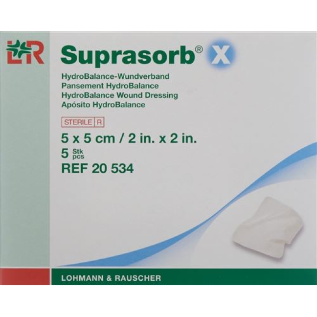 Suprasorb X повязка для ран Hydrobalance 5x5см стерильный 5 штук