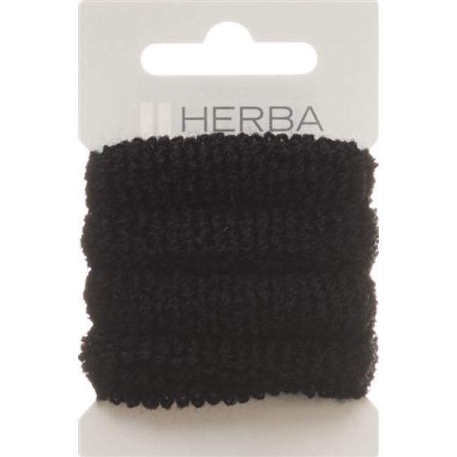 Herba Haarbinder 4см Frottee Schwarz 4 штуки