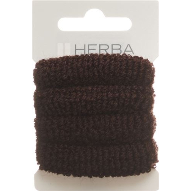 Herba Haarbinder 4см Frottee Braun 4 штуки