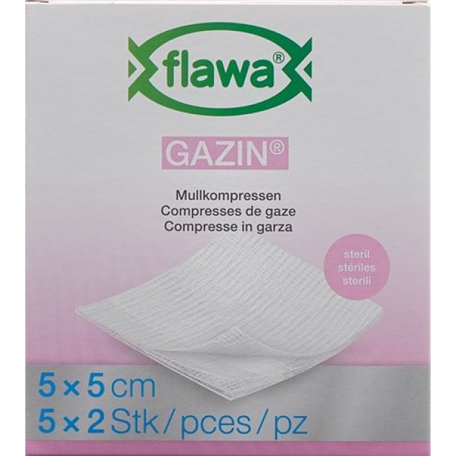 FLAWA GAZIN MULLKOMPRES 5X5CM