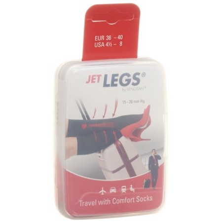 JET LEGS TRAV SOCK 41-45 BLACK