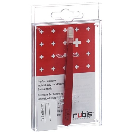 RUBIS PINZ GERADE ROT INOX