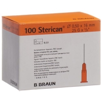 Sterican Nadel 25г 0.50x16мм Orange Luer 100 штук