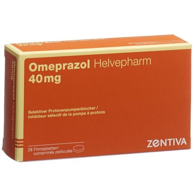 Omeprazol Helvepharm 40 mg 28 filmtablets