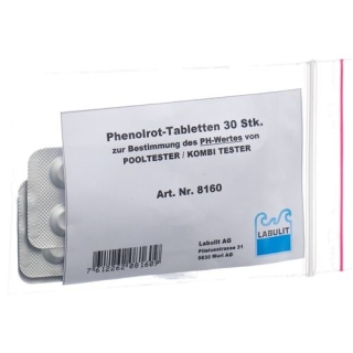 Labulit Pooltester Ersatzв таблетках, Phenolrot 30 штук