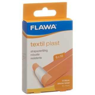 Flawa Textil Plast Schnellverband 6смx10см Hautfarbig 10 штук