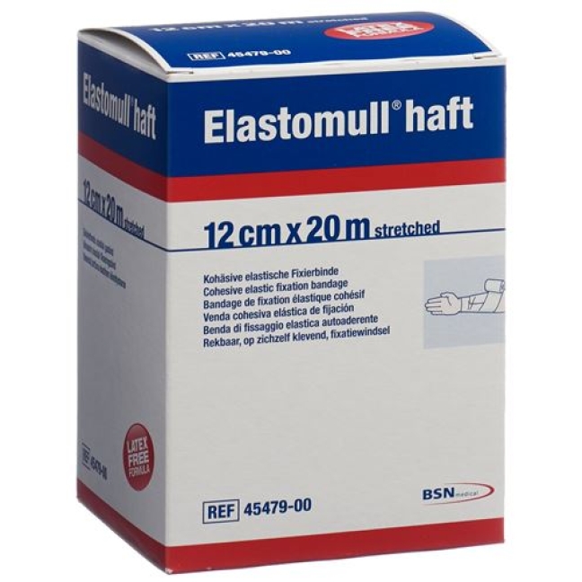 Elastomull Haft марлевый бинт Weiss 20мX12см рулон