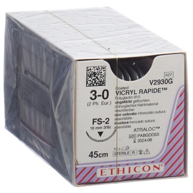 VICRYL RAPID 45CM UNGEFRBT 3-0