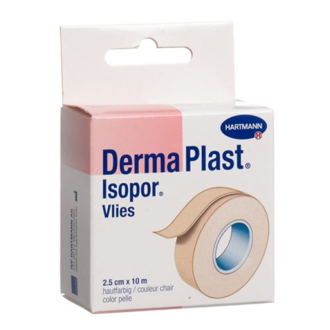 Dermaplast Isopor фиксирующий пластырь 10мX2.5см телесный цвет