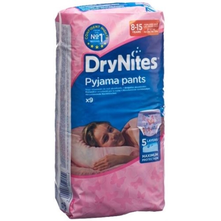 Huggies Drynites Nachtwindeln Girl 8-15jahre 9 штук