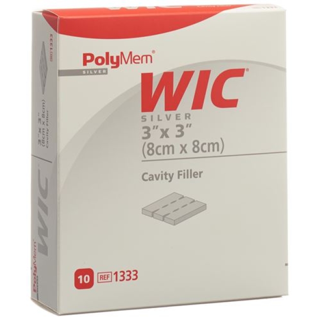 POLYMEM WIC SIL WUNDFUEL 8X8CM