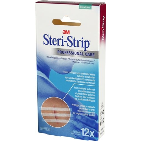 3M Steri Strip 6x38мм Weiss Verstarkt 6x 12 штук