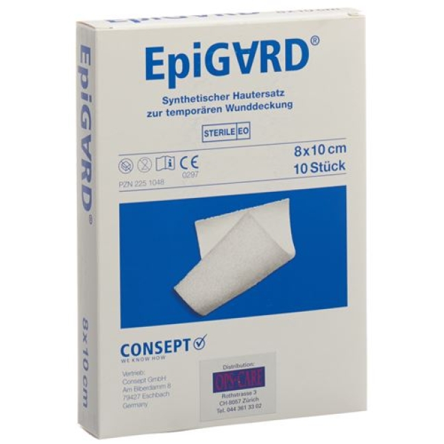 Epigard Folien 8x10см Steril 10 штук