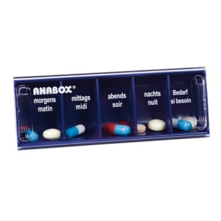 ANABOX MEDIDISPENSER 1TAG BLAU