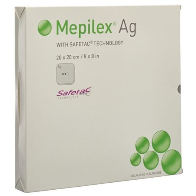 Mepilex Ag Schaumverband Safetac 20x20см Sil 5 штук