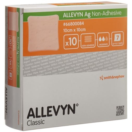 Allevyn Ag не адгезивные Wundkompressen 10x10см 10 штук