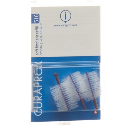 Curaprox CPS 516 Soft Implantatbursten Violett 3 штуки