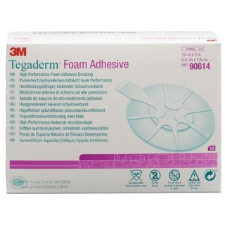 3M Tegaderm Foam Adhesive Schaumkompresse Mini Oval 10 штук