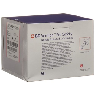 BD Venflon Pro Safety 20г 1.1x32мм Rosa 50 штук