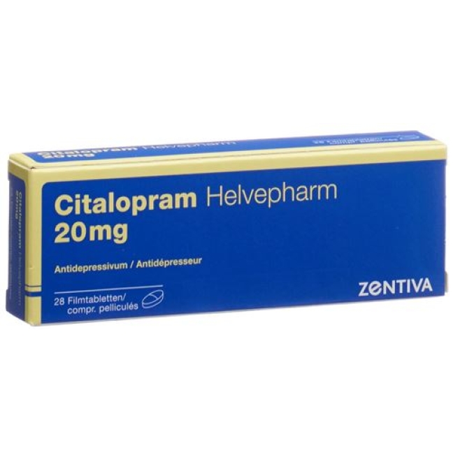 Citalopram Helvepharm 20 mg 28 filmtablets