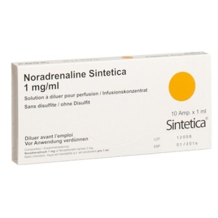 NORADRENALIN SI O DIS 1MG/1ML