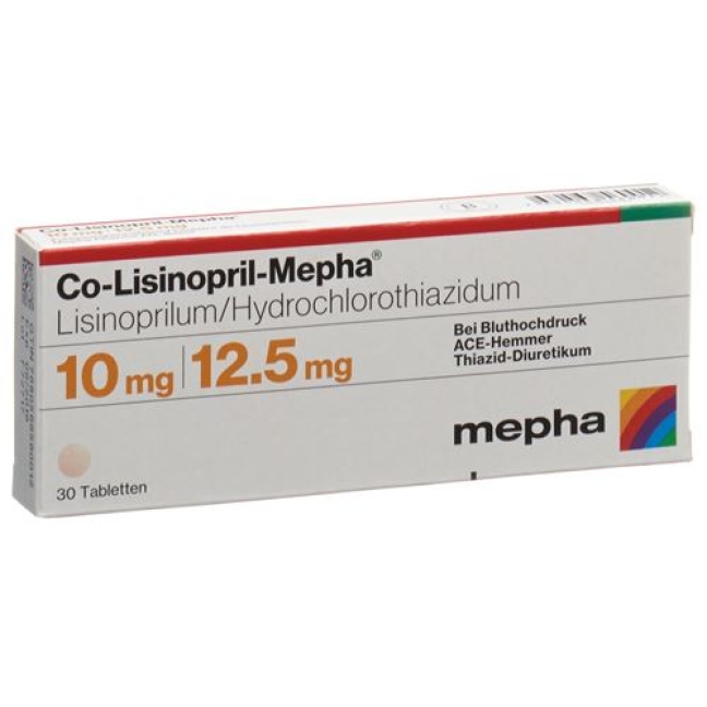 CO Lisinopril Mepha 10/12.5 30 tablets