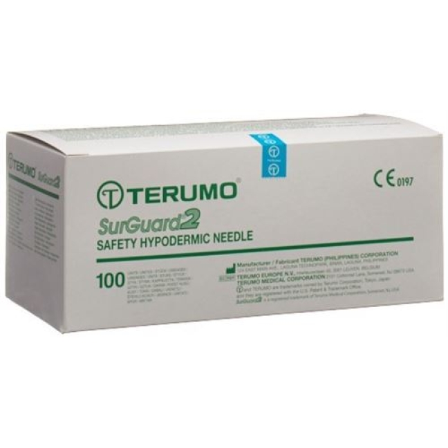 Terumo SurGuard2 Sicherheits-Einmalkanulen 18г 1.2x25мм Rosa 100 штук