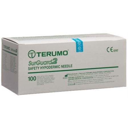 Terumo SurGuard2 Sicherheits-Einmalkanulen 18г 1.2x38мм Rosa 100 штук