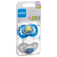 MAM Original Nuggi Silikon 16 bis для 36-месячных Spezialkollektion Boy 2 штуки MAM Original Nuggi Silikon 16 bis для 36-месячных Spezialkollektion Boy 2 штуки