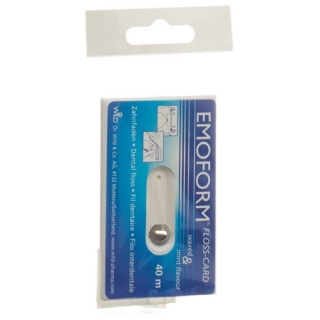 Emoform Floss Card Zahnseide 40m Gewachst Mint