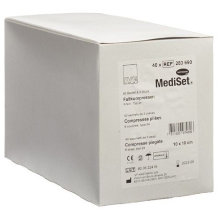 MediSet Faltkompressen Typ 24 8-fach 10x10см 3 штуки