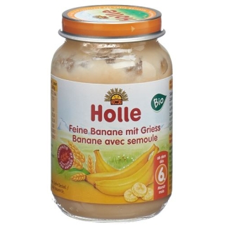 Holle Feine Banane Griess nach 6 Monaten Bio Glasdose 190 g