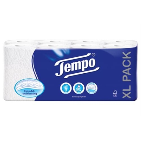 Tempo Toipa Toilettenpapier 3 Lag Weis 150b 16 штук