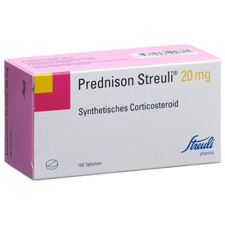 Prednison Streuli 20 mg 100 tablets