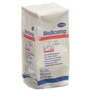 Medicomp Vlieskompressen 5x5см Nicht Steril 100 штук