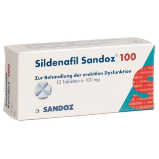 Силденафил Сандоз 100 мг 12 таблеток покрытых оболочкой