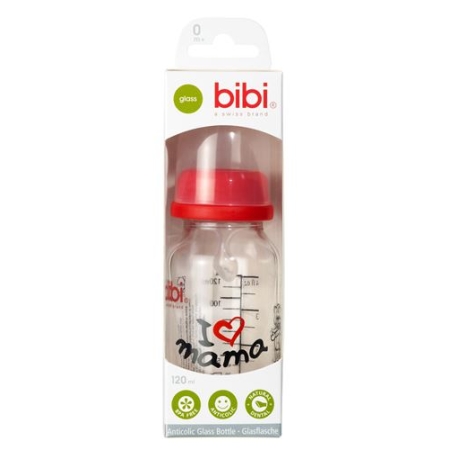 Bibi Sh-Flasche Glas Dens 120мл Mapa Ass