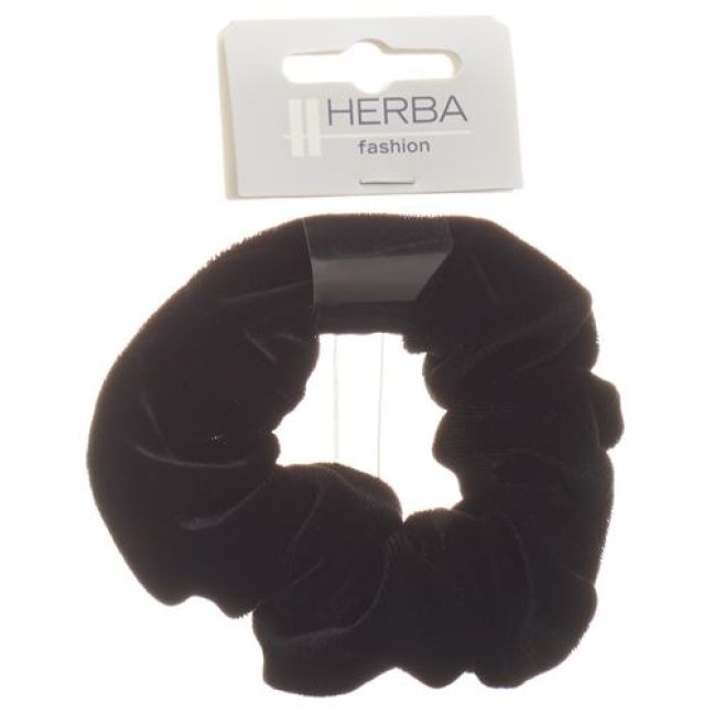 HERBA SCUNCI 11CM SAMT SCHWARZ