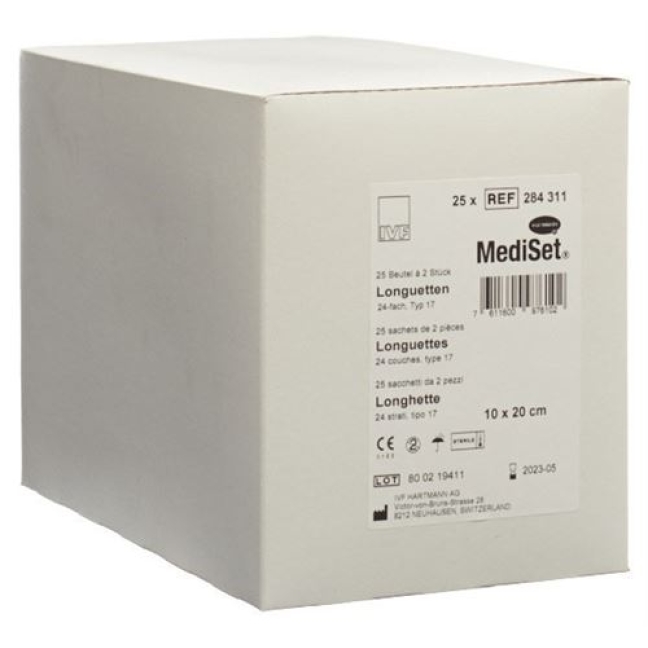 Mediset IVF Longuetten 10x20см T17 24-fach 25x 2 штуки